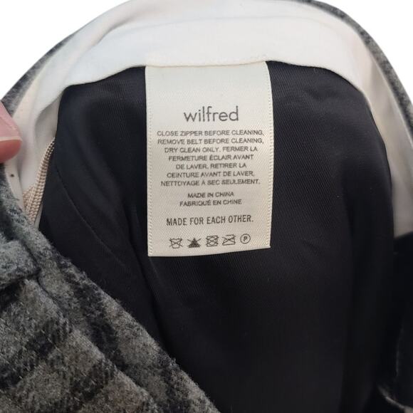 WILFRED Aritzia Tie-Front Cropped High Waisted Wool Pants - Picture 6 of 7